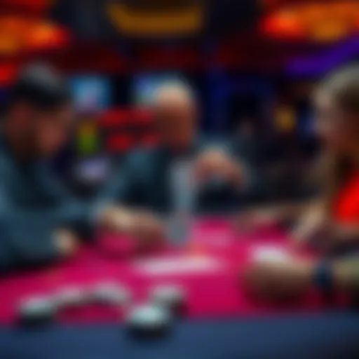 A dealer manipulating cards at a casino table while players watch, showcasing cheating methods in card games.