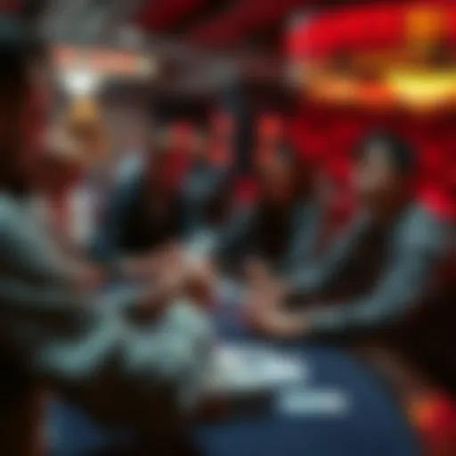 People playing card games like blackjack and pai gow poker in a California card room