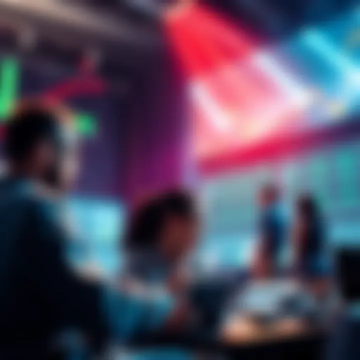 A visual representation of strategies for Carolina betting, featuring charts and people discussing tips.