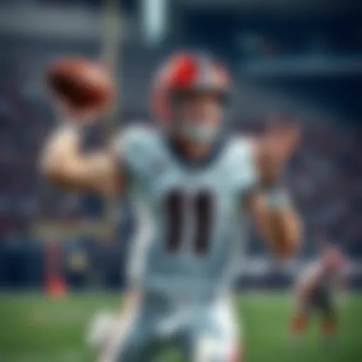 Carson Beck throws a pass during a football game, showcasing his skills as a quarterback for Georgia