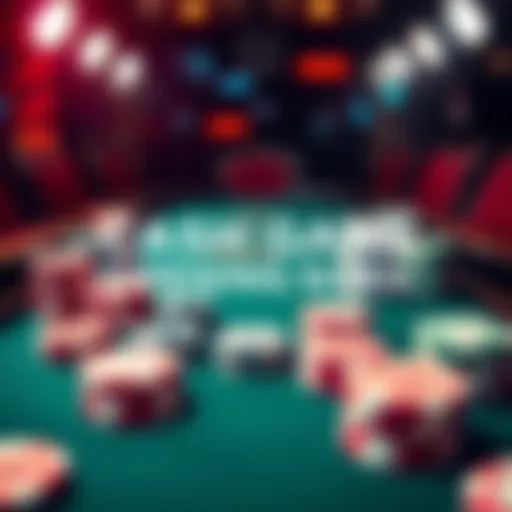 Various poker chips arranged around a poker table, illustrating different opening sizes in cash games.