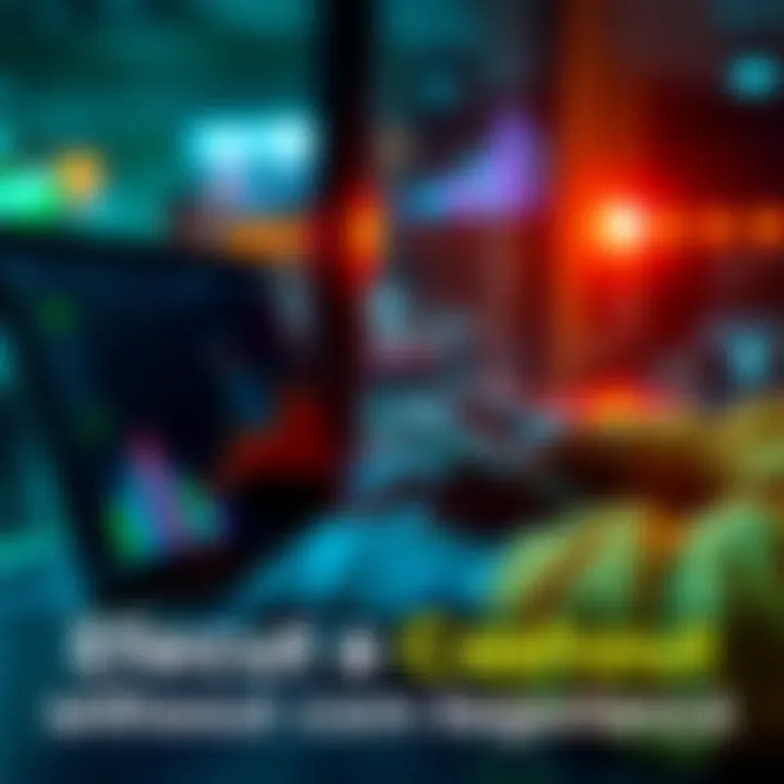 A person securely withdrawing money from a digital platform, with a focus on a laptop and cash.