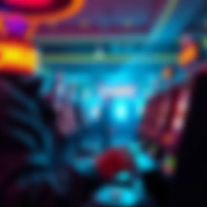 A person looking at a casino slot machine while checking on potential bonuses