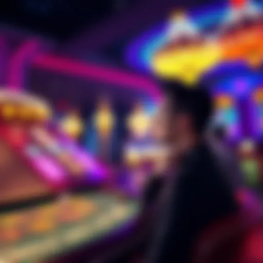 A person contemplating a casino game while thinking about financial planning for a trip to Disneyland.