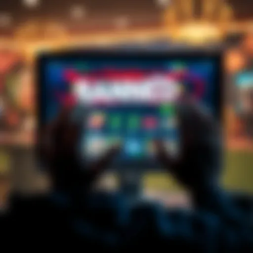 A person looking confused and frustrated while staring at a computer screen showing a casino website with a 'banned' message.