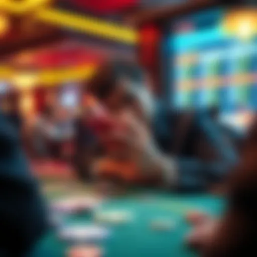 A person discreetly recording their blackjack session at a casino table, focusing on cards and chips.