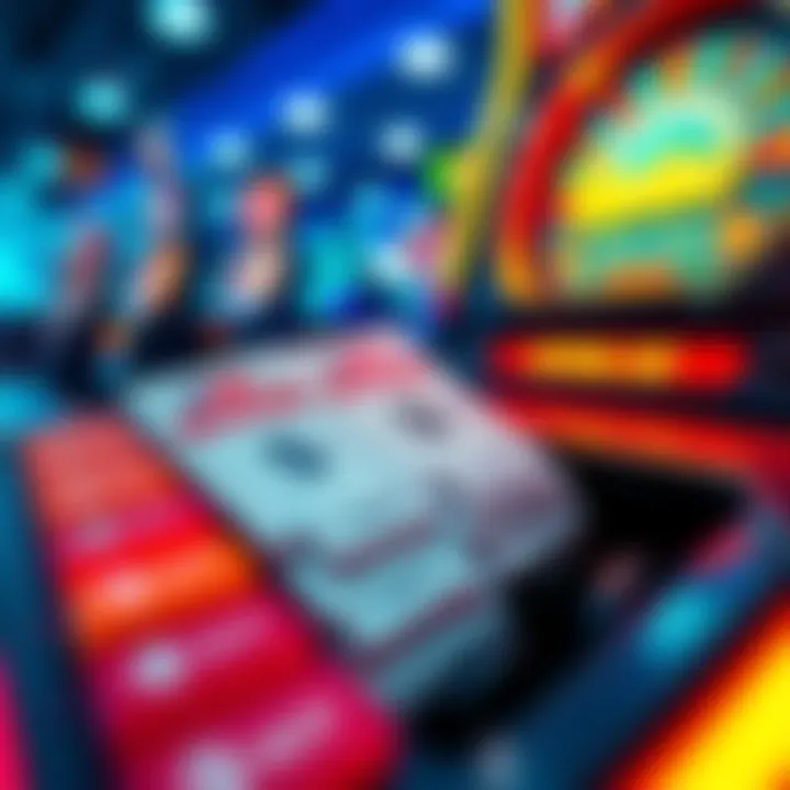 Casino cash register with betting tickets A close-up of a casino cash register showing betting tickets and cash, representing sports betting and refund processes.