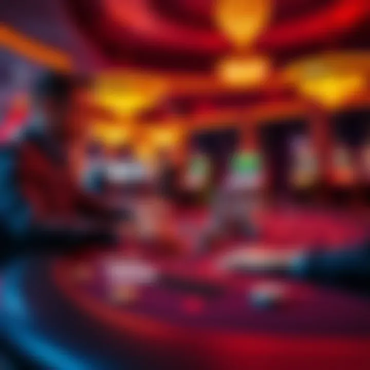 A casino scene showing a player making multiple deposits and withdrawals at a gaming table