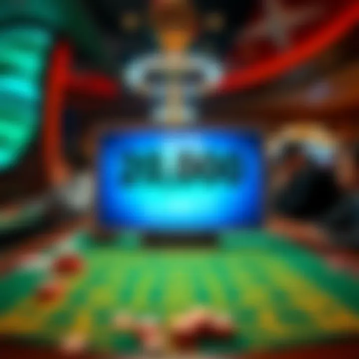 A casino gaming table with a sign displaying a daily credit limit of 20,000, showing players adjusting their strategies.