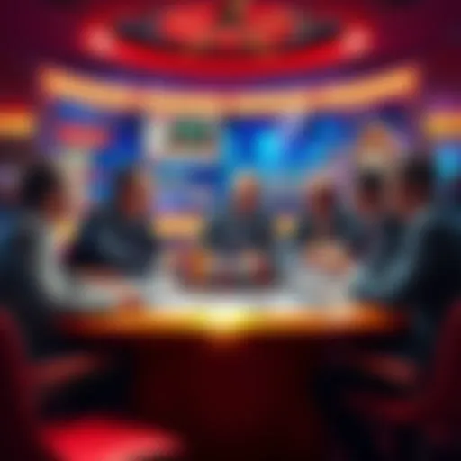 Luigi Mangione speaking with other casino executives at a round table, discussing industry challenges.