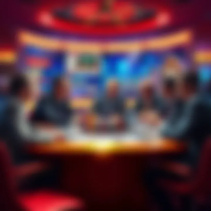 Luigi Mangione speaking with other casino executives at a round table, discussing industry challenges.