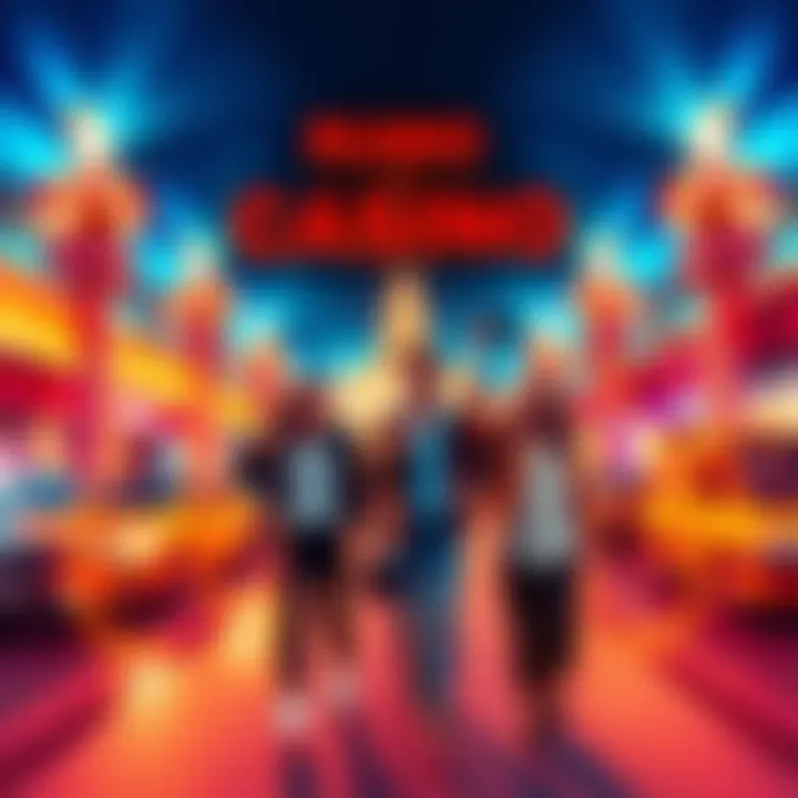 Group of friends excitedly heading to the casino, ready for a day of fun and games.