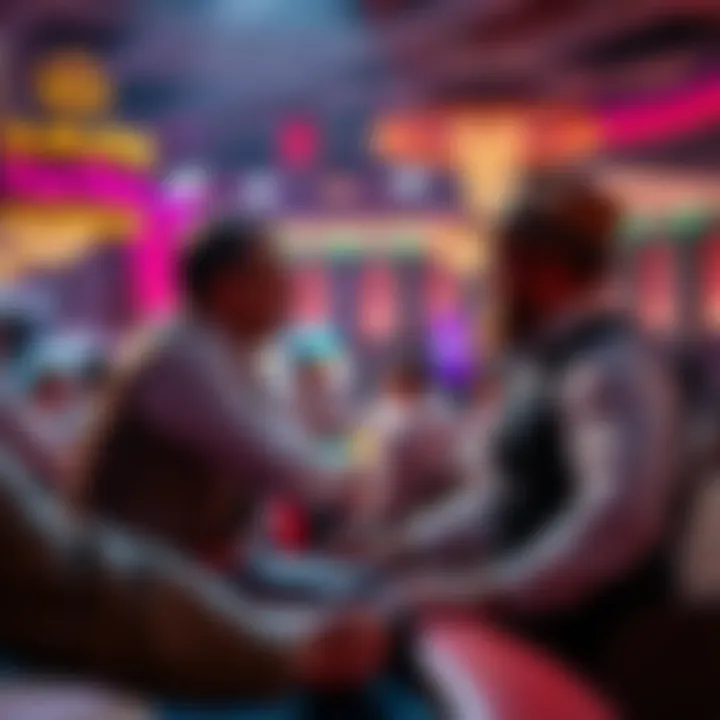 Bluff being confronted by the pit boss during a live casino game