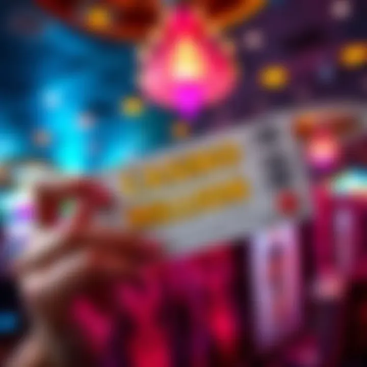 A player holding a winning ticket at Casino Millions, celebrating their recent $500 win after trying a new location.