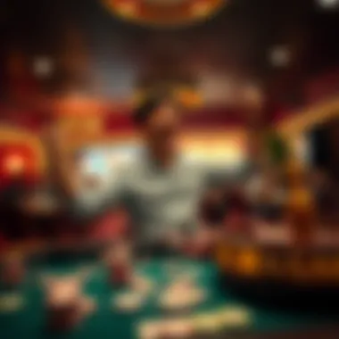 A person celebrating a big win at a casino table, surrounded by chips and a joyful atmosphere.
