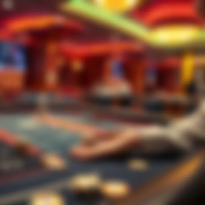 A person placing bets at a casino table with $25 chips, using a betting strategy