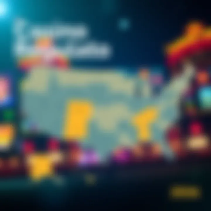 Casino Regulations Overview A visual representation of casino laws across different states in the U.S., showing a map with highlighted states indicating their legality status for gaming operations.