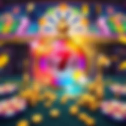 A colorful illustration of a scatter symbol in a casino game, showing its role in triggering bonuses and rewards, set against a vibrant gaming background.