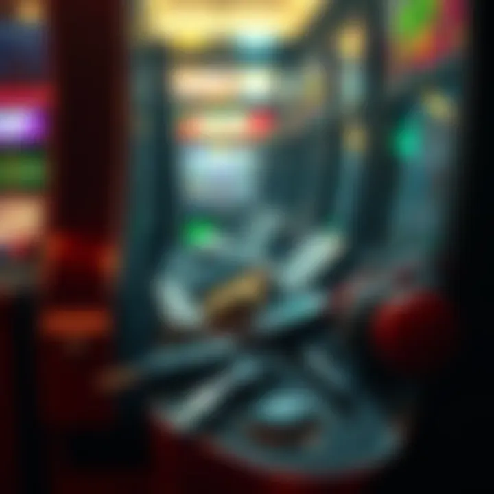 Casino Slot Machine with Personal Items A slot machine in a casino showing personal belongings left by players, illustrating unusual behavior in Caesars casinos outside Las Vegas.
