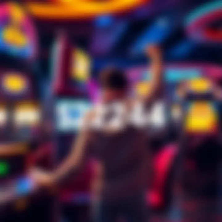 A person celebrates after winning $2244 from a casino slot machine with a $0.75 bet