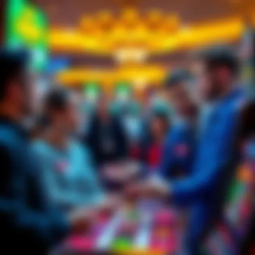Casino employees engaged in conversation about new jackpot rules and their impact on jobs