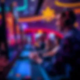 A casino streamer engaging with viewers while playing a popular online casino game, surrounded by gaming graphics and chat messages from fans.