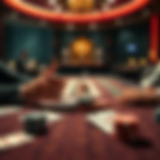 A casino dealer mistakenly deals cards without burning one first, creating confusion among players at the table.