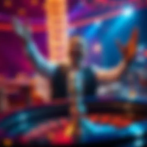 A joyful person celebrating a small win at a roulette table with a bonus.