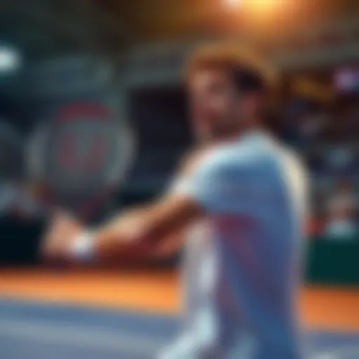 Casper Ruud competing strongly against Valentin Vacherot during a tennis match