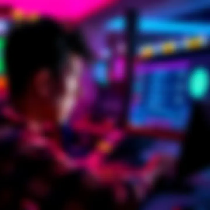 A worried player looking at a computer screen showing losses from online gambling on Chumba.