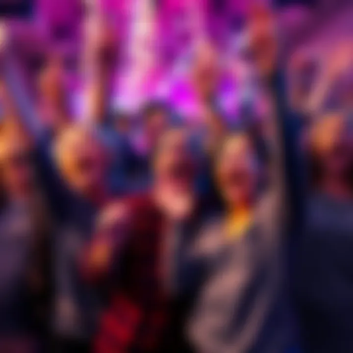 Surprised people celebrating OMG Reloads A group of excited people celebrating the success of OMG Reloads with cheerful expressions and gestures