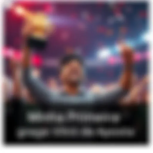 A person joyfully celebrating a big win in a betting game, holding a trophy or prize