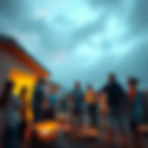 A group of people working together to rebuild a recovery home, showcasing teamwork and hope.