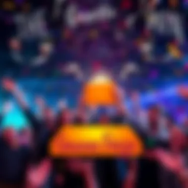 People celebrating after winning a grand prize with confetti and smiles
