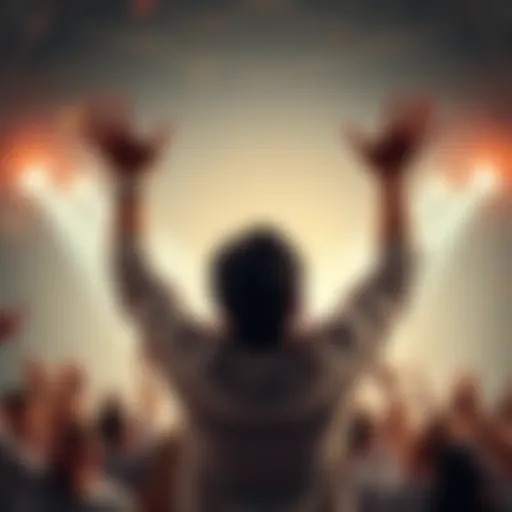 A person celebrating a major win with arms raised in joy and a bright background, symbolizing transformation and success.