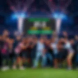 Group of people celebrating their successful betting results with a scoreboard showing 21 wins and 3 losses