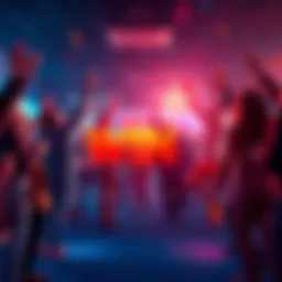 Group of people celebrating their betting victories in a lively forum setting