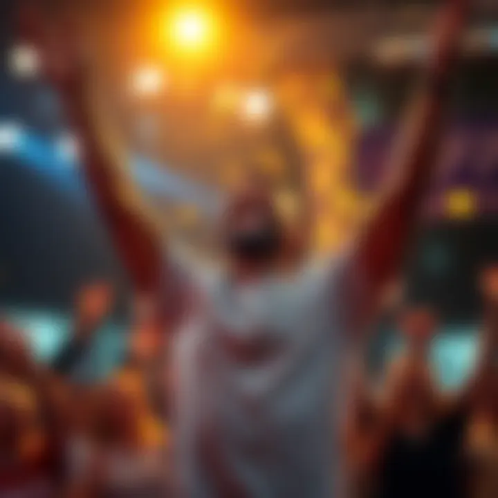 A person joyfully celebrating a significant achievement after a long wait, with a bright smile and raised arms, conveying happiness and relief.