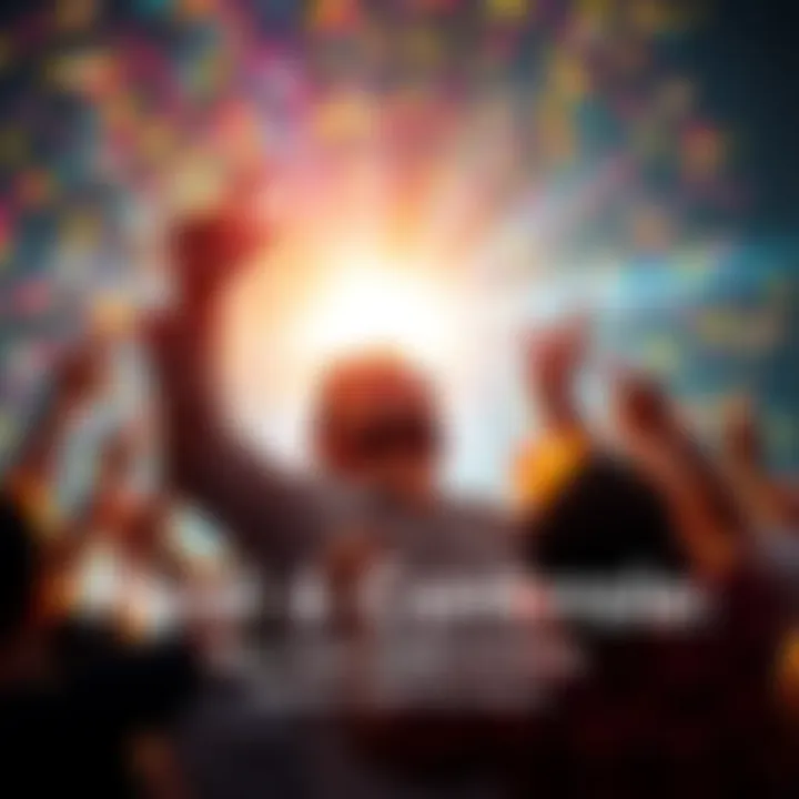 A person celebrating a significant milestone with excitement and joy after a challenging journey