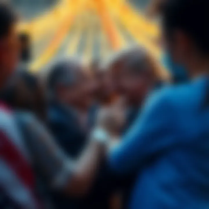 People celebrating unity with Donald Trump and Danny, showcasing moments of togetherness and appreciation.