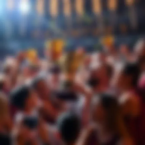 A group of people celebrating with trophies and smiles in a festive atmosphere