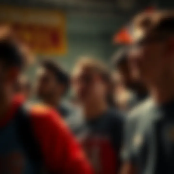 A group of people focused on achieving their goals in a challenge setting