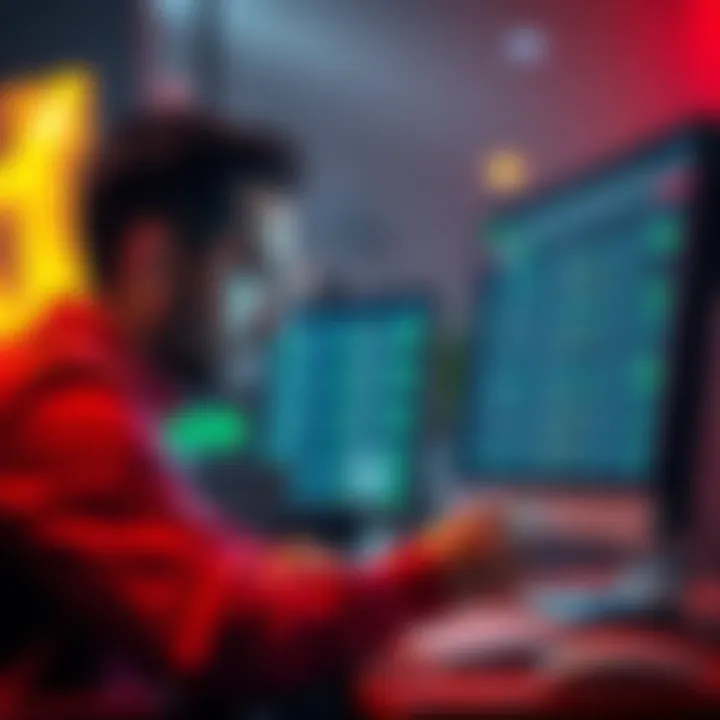 A person analyzing betting strategies on a computer, looking at different seed options.