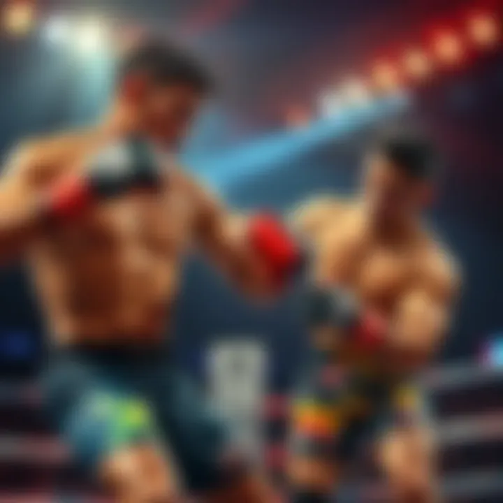 Charles Oliveira in action during a fight against Max Holloway, showcasing athleticism and determination