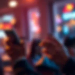 Person checking their email on a smartphone, excited about new updates