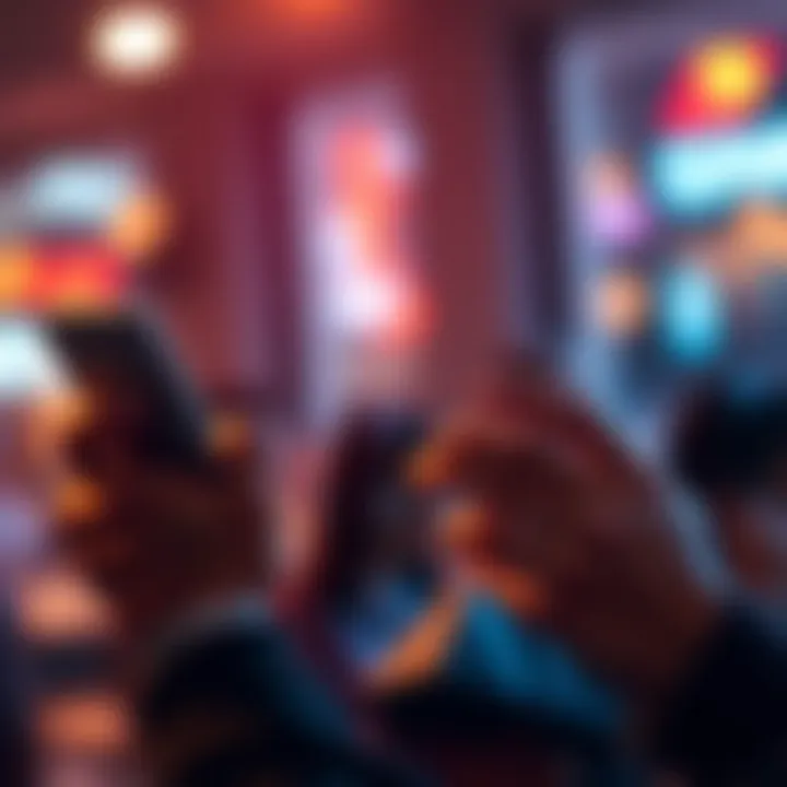 Person checking their email on a smartphone, excited about new updates