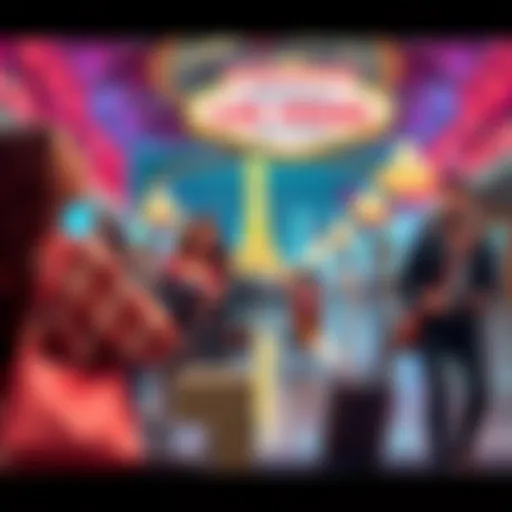 Guests checking in at the Paris Las Vegas hotel, smiling and carrying luggage