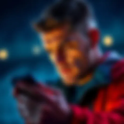 A person looking at betting odds on a smartphone with a concerned expression, analyzing ongoing wagers.