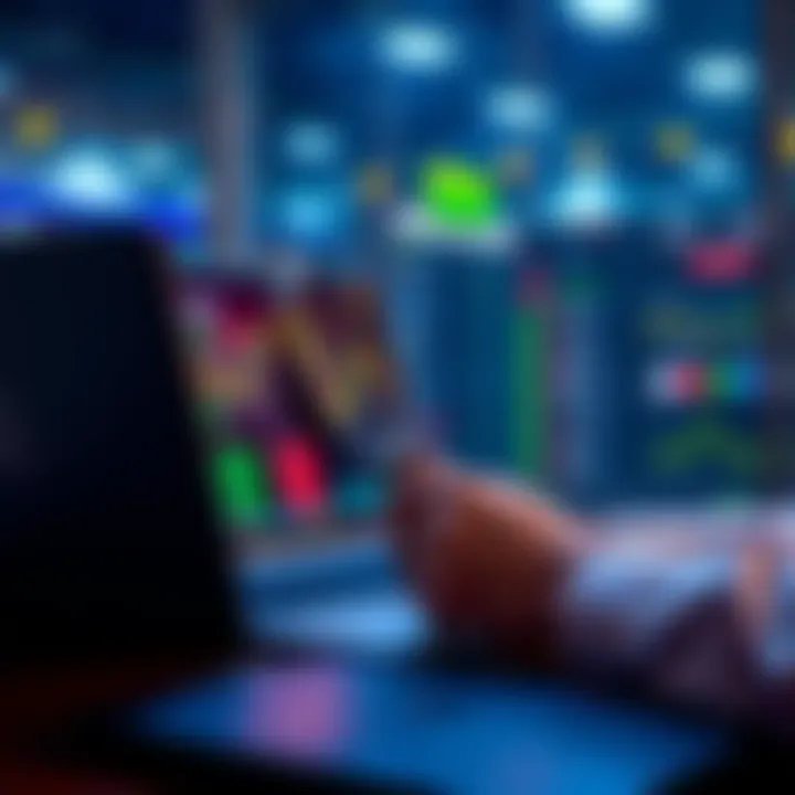 A person using a laptop to verify the credibility of an online betting site with a magnifying glass.