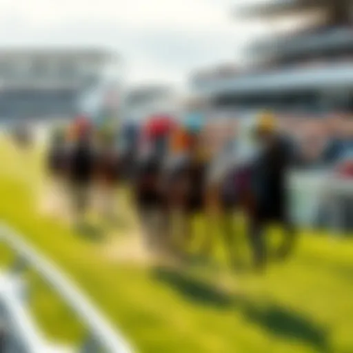 Horses racing on a fast track at Cheltenham, with enthusiastic crowds in the background